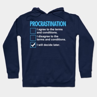 Procrastination Funny Lazy Procrastinator Checklist Hoodie